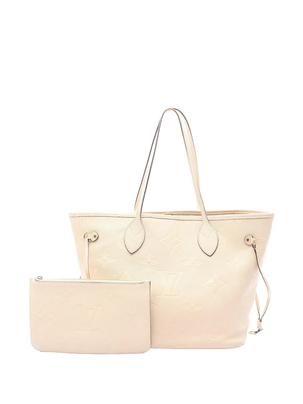 Louis Vuitton Pre-Owned Borsa tote Neverfull MM in pelle Empreinte con monogramma 2021-2026 - Marrone