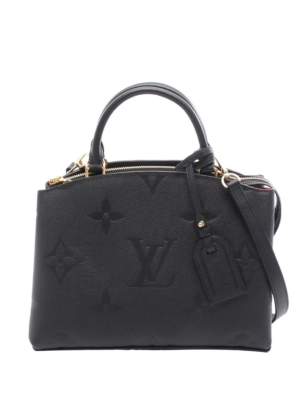 Louis Vuitton Pre-Owned Borsa a tracolla Palais in pelle Monogram Empreinte Giant 2021-2026 - Nero