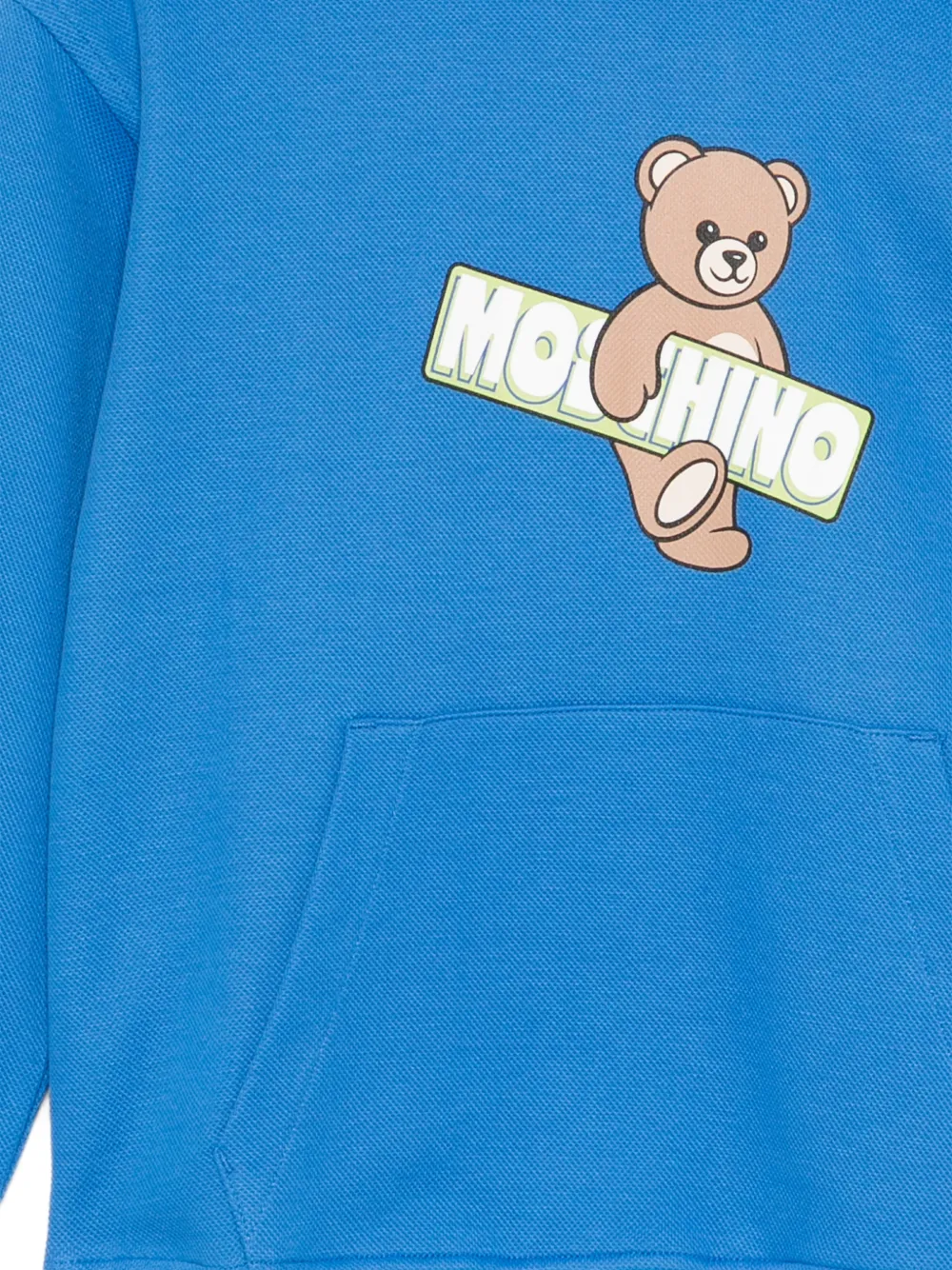 Moschino Kids Hoodie met teddybeerprint Blauw