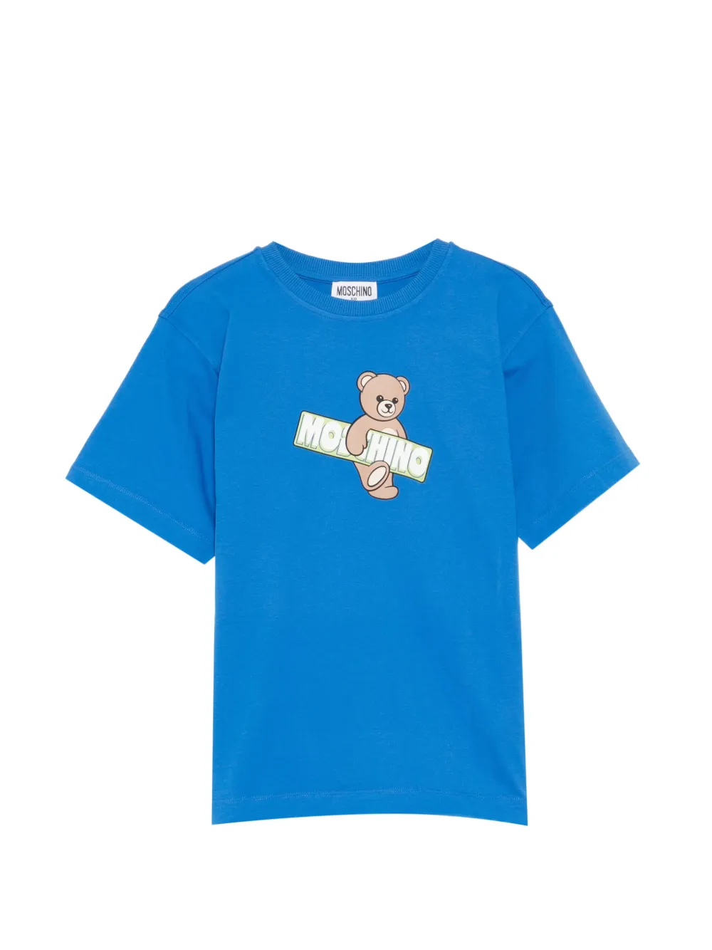 Moschino Kids teddy graphic T-shirt - Blu