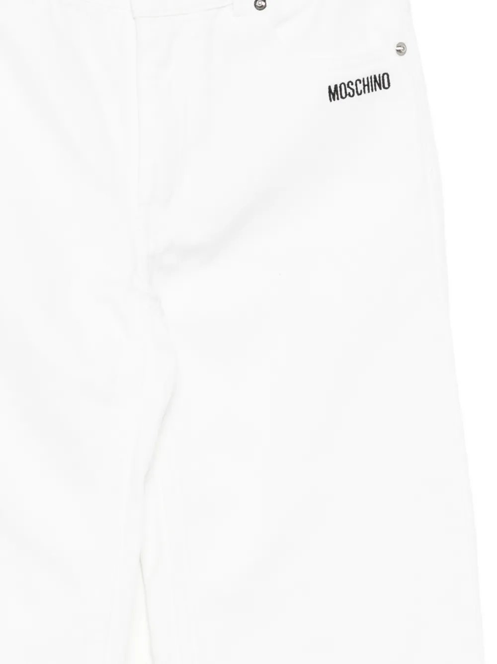Moschino Kids Jeans met geborduurd logo Wit