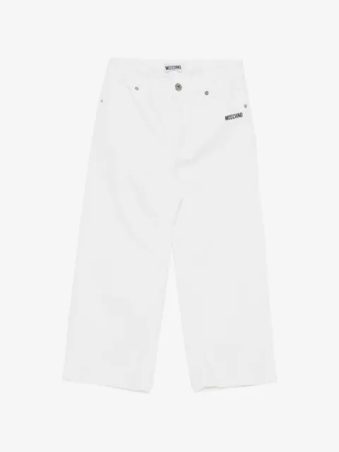Moschino Kids jeans con logo bordado
