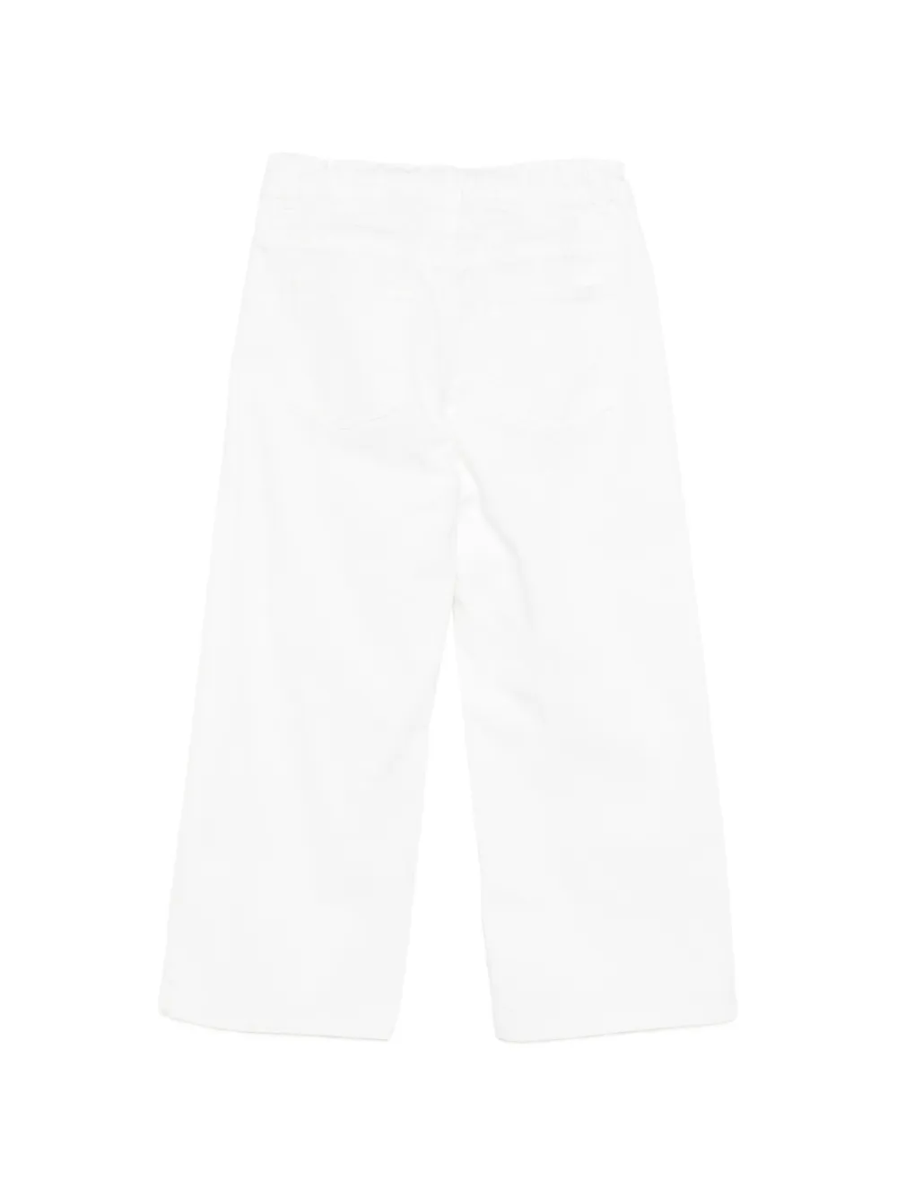 Moschino Kids Jeans met geborduurd logo Wit