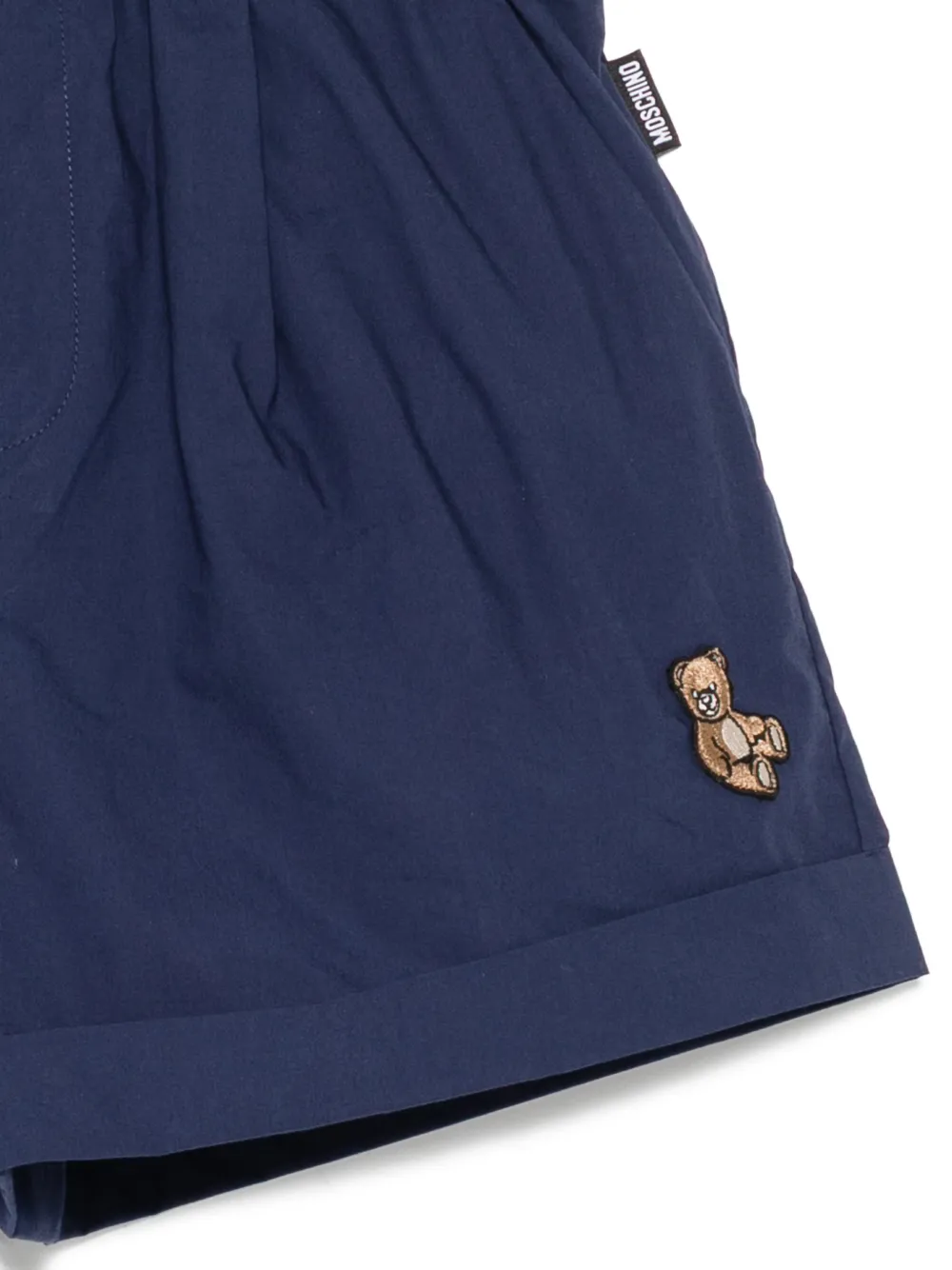 Moschino Kids Shorts met borduurwerk Blauw