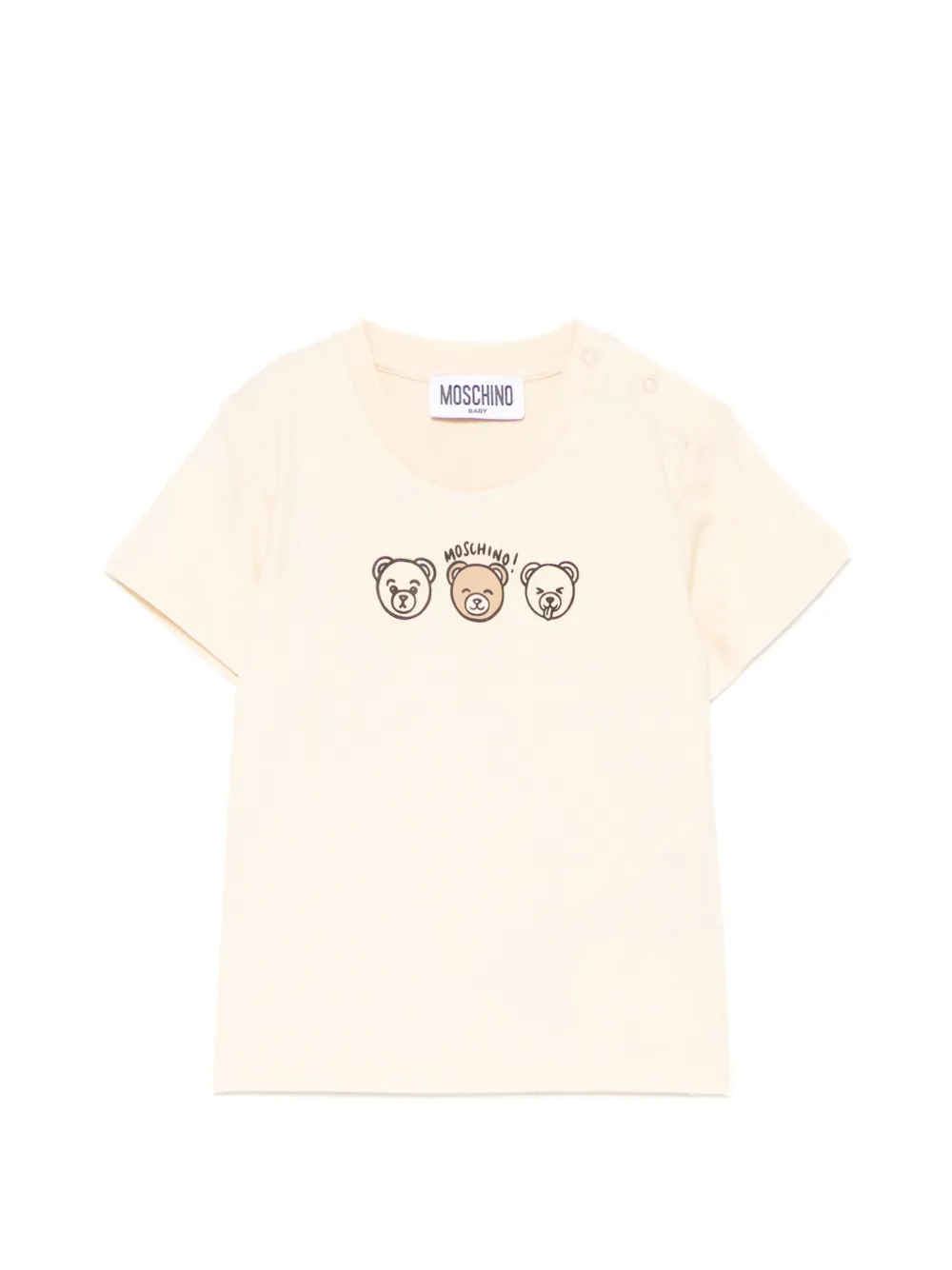 Moschino Kids teddy bear graphic T-shirt - Toni neutri