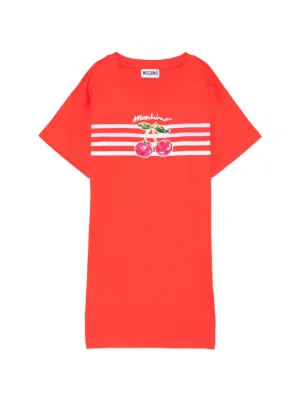Moschino Kids モスキーノ・キッズ ロゴ Tシャツワンピース | レッド