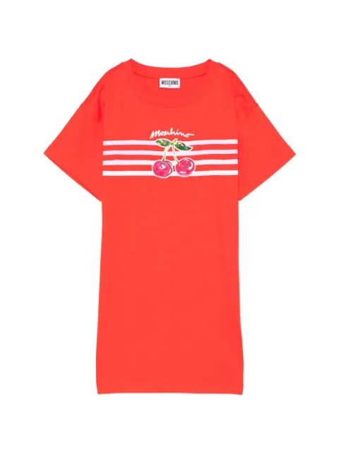 Moschino Kids cherry striped dress