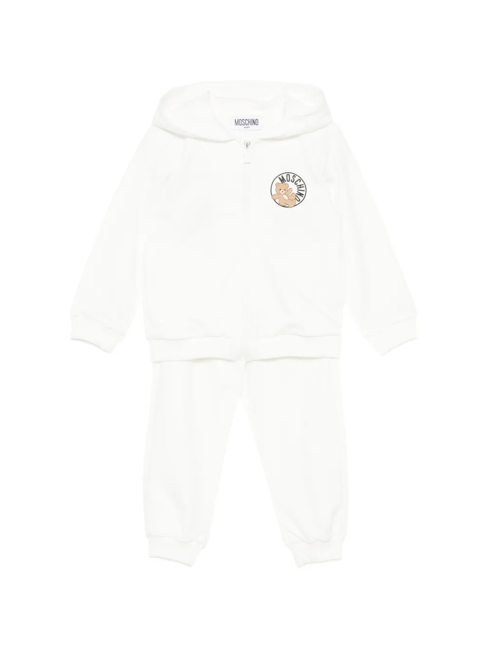 Moschino Kids teddy-print tracksuit set - Bianco