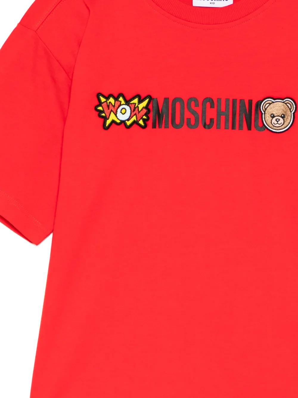Moschino Kids T-shirt met logopatch Rood