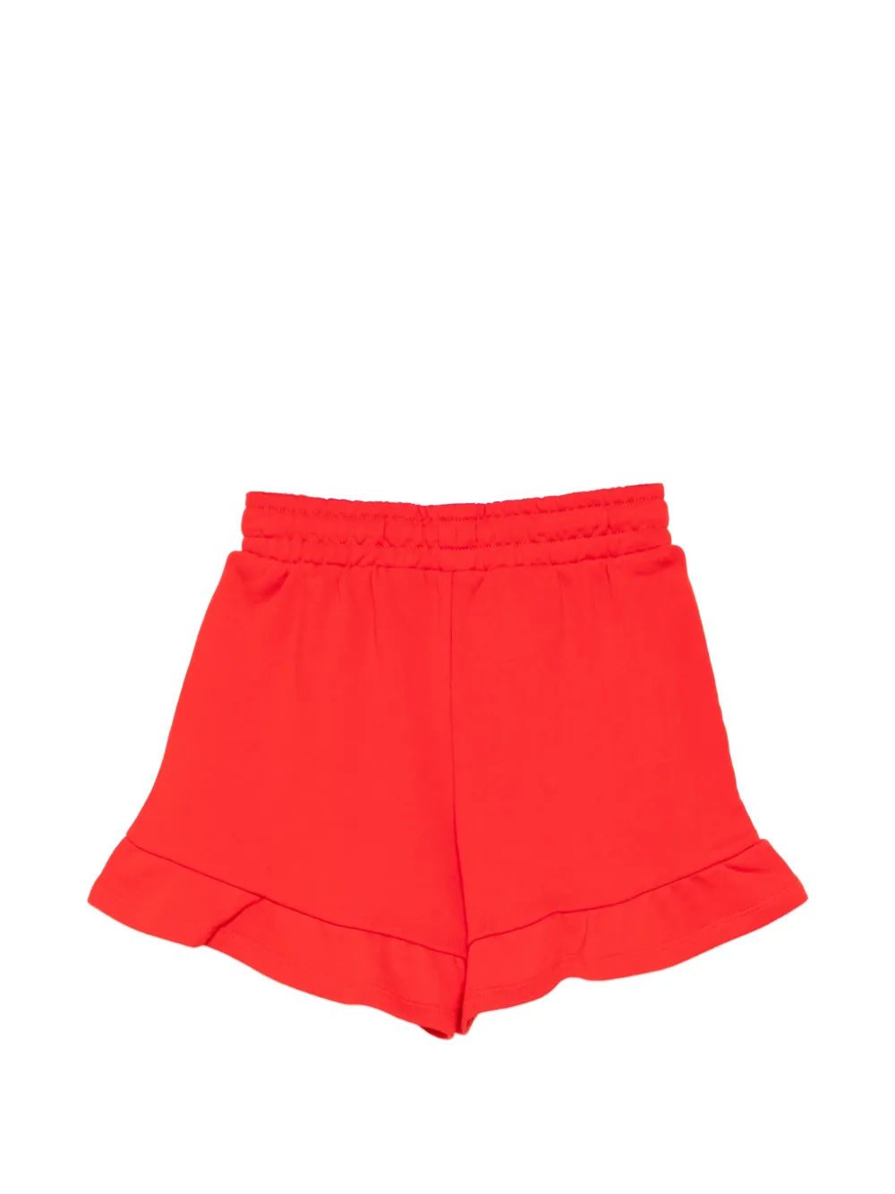 Moschino Kids Shorts met ruches en logo Rood