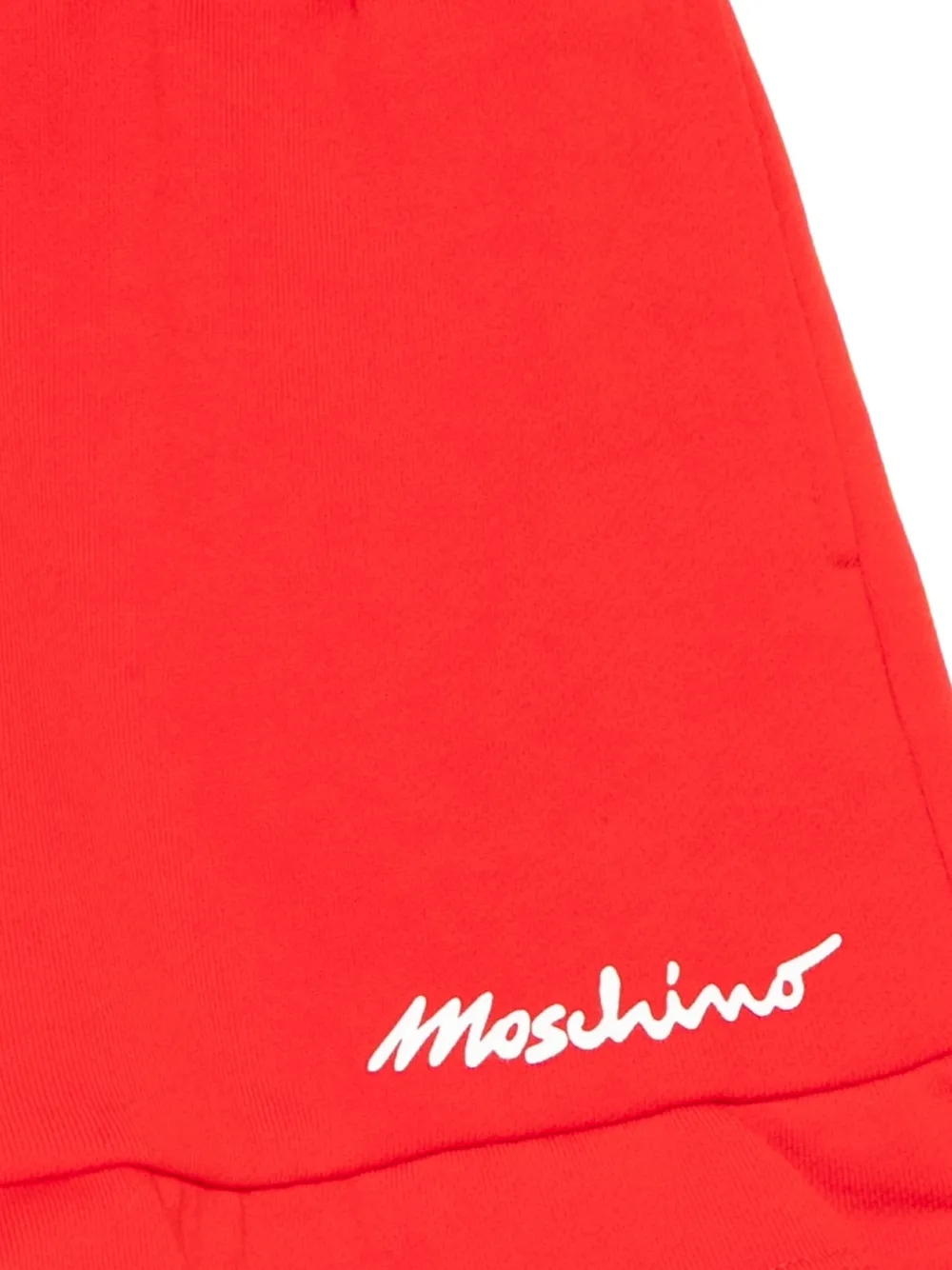 Moschino Kids Shorts met ruches en logo Rood