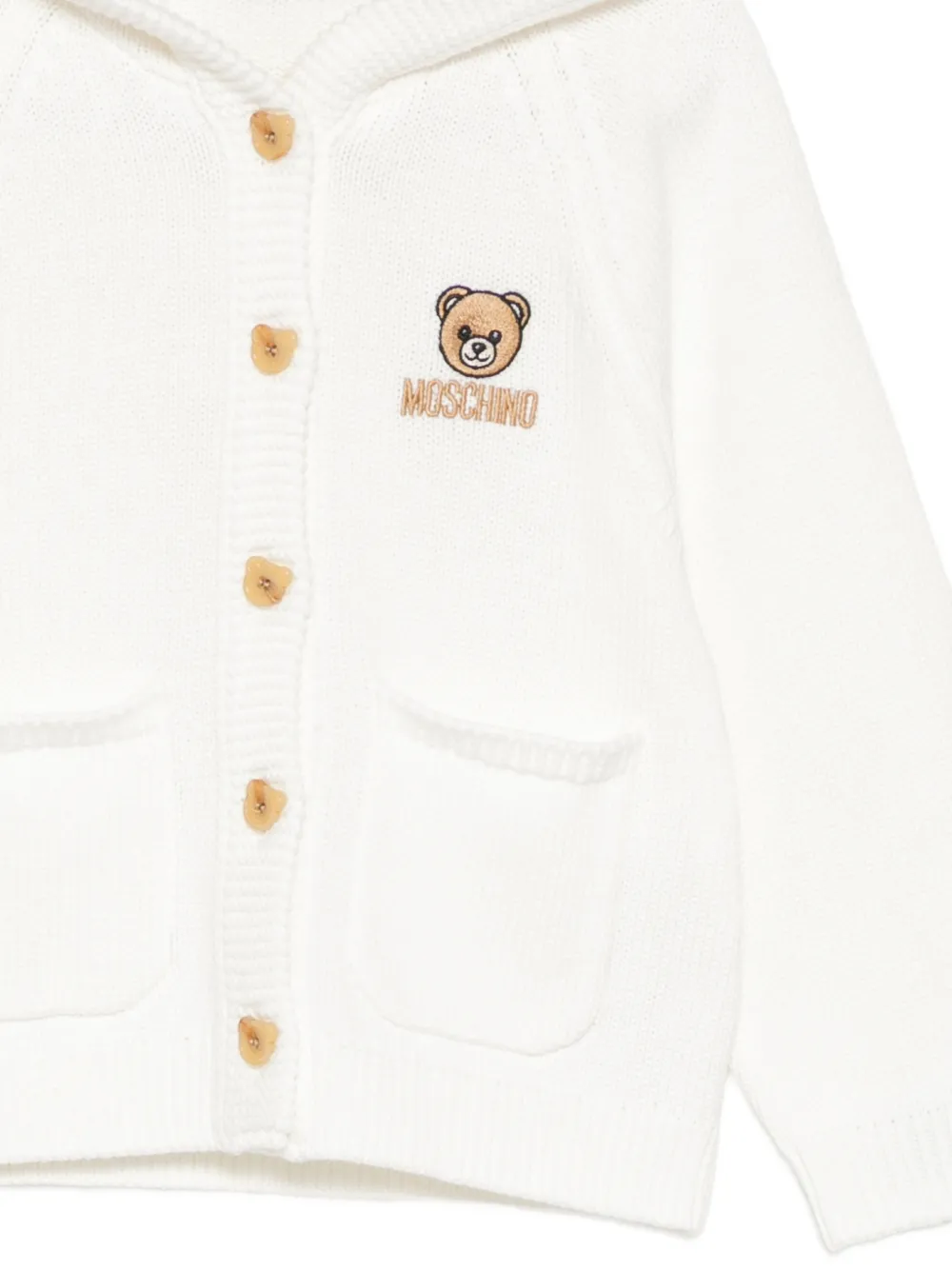 Moschino Kids Vest met geborduurd logo Wit