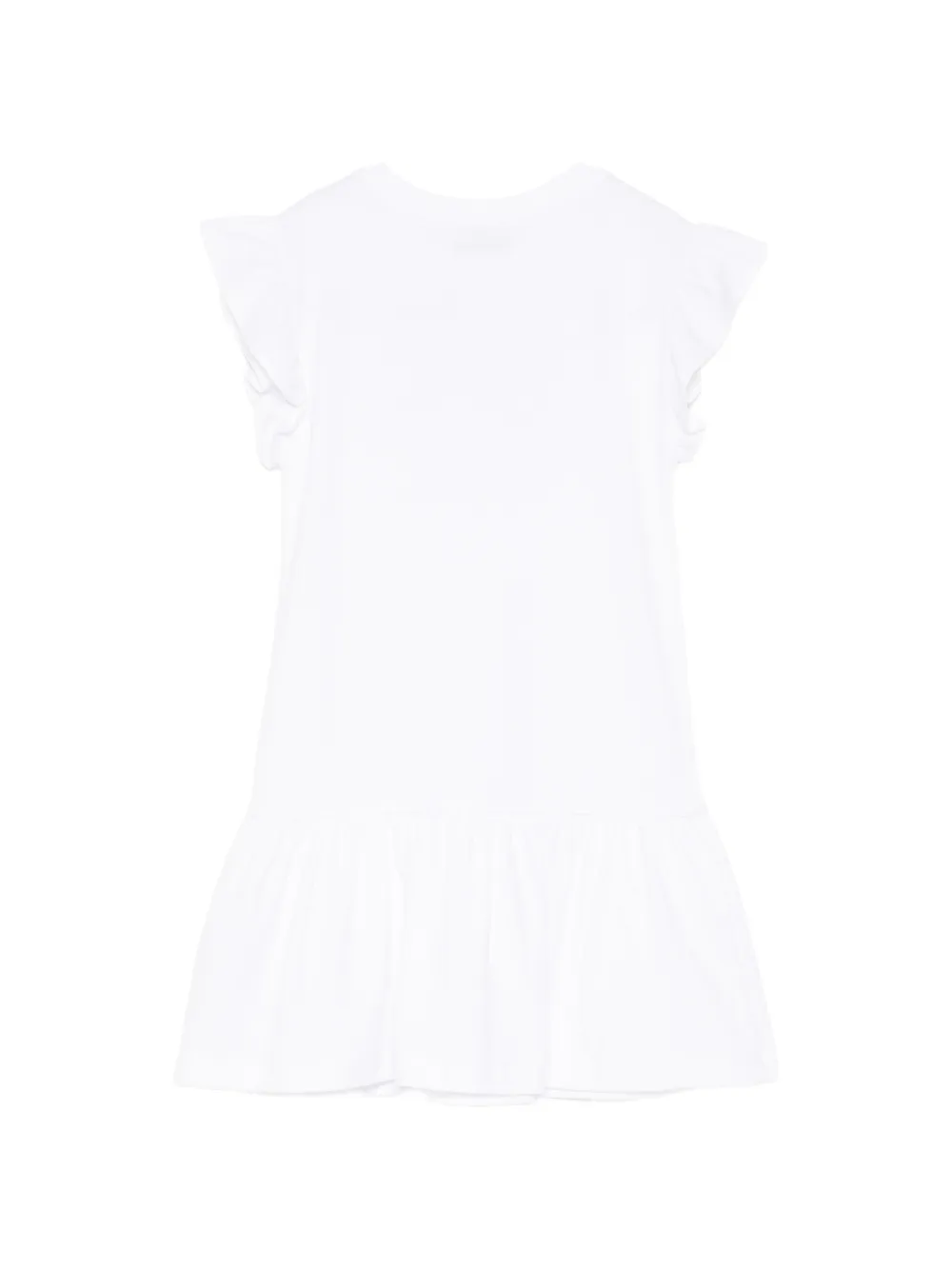 Moschino Kids Jurk met teddybeerprint Wit
