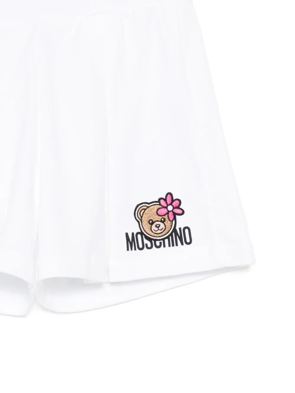 Moschino Kids Shorts met borduurwerk Wit