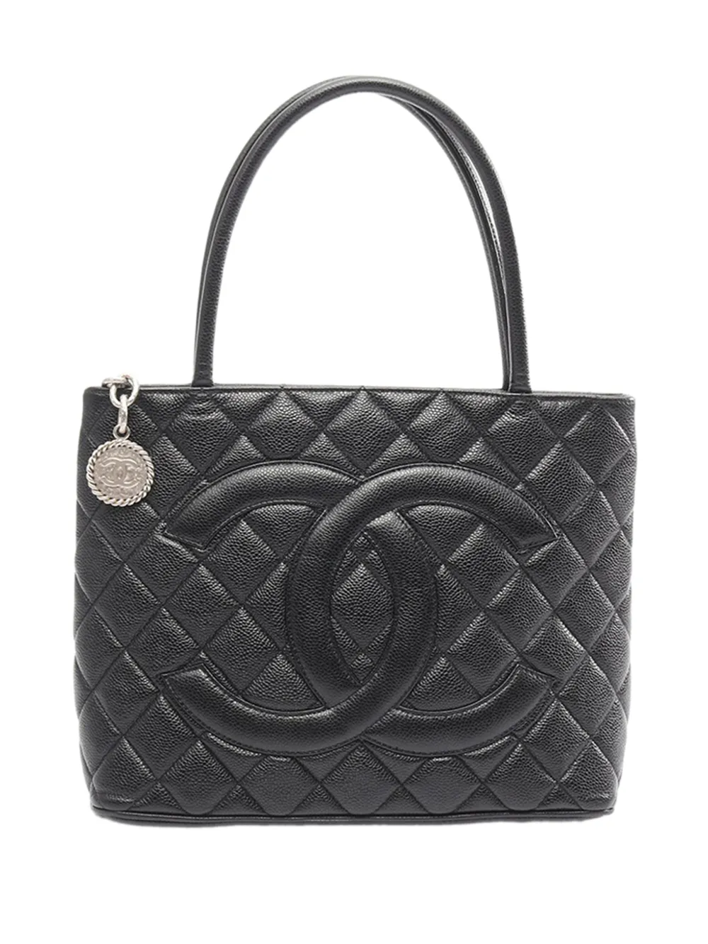 CHANEL Pre-Owned Borsa tote Medallion in pelle Caviar 2002-2003 - Nero