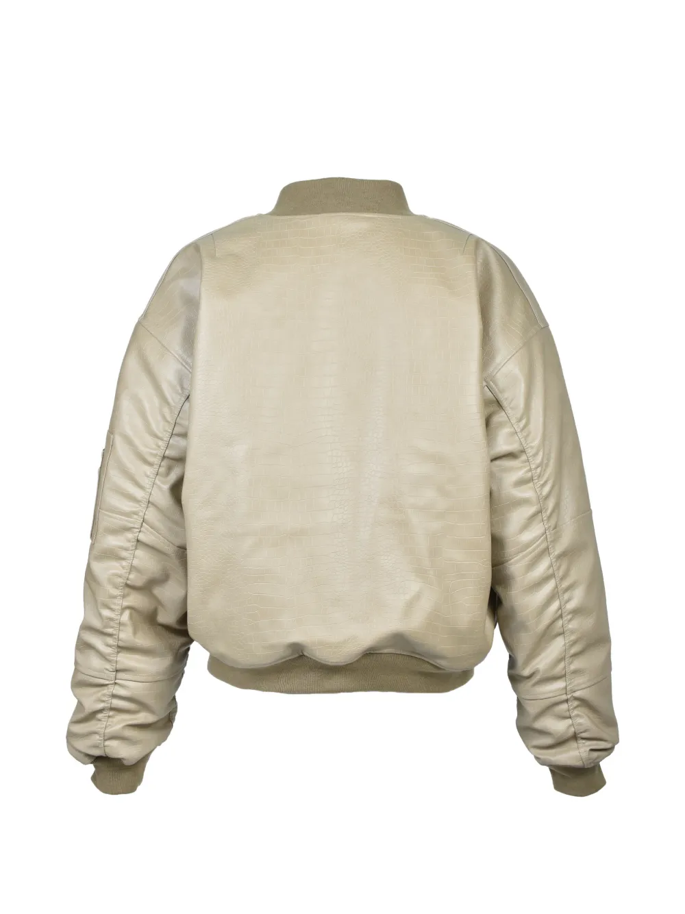 BREATH Bomberjack met krokodillen-reliëf Beige