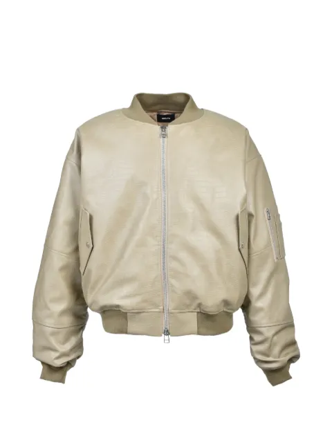 BREATH crocodile-effect bomber jacket