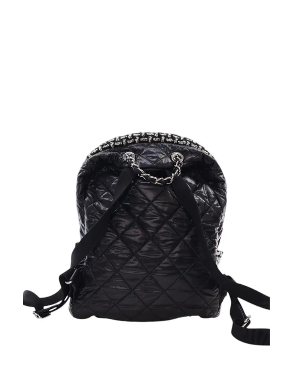 CHANEL Pre-Owned 2020 Nylon And Tweed Coco Neige Backpack  display picture 3