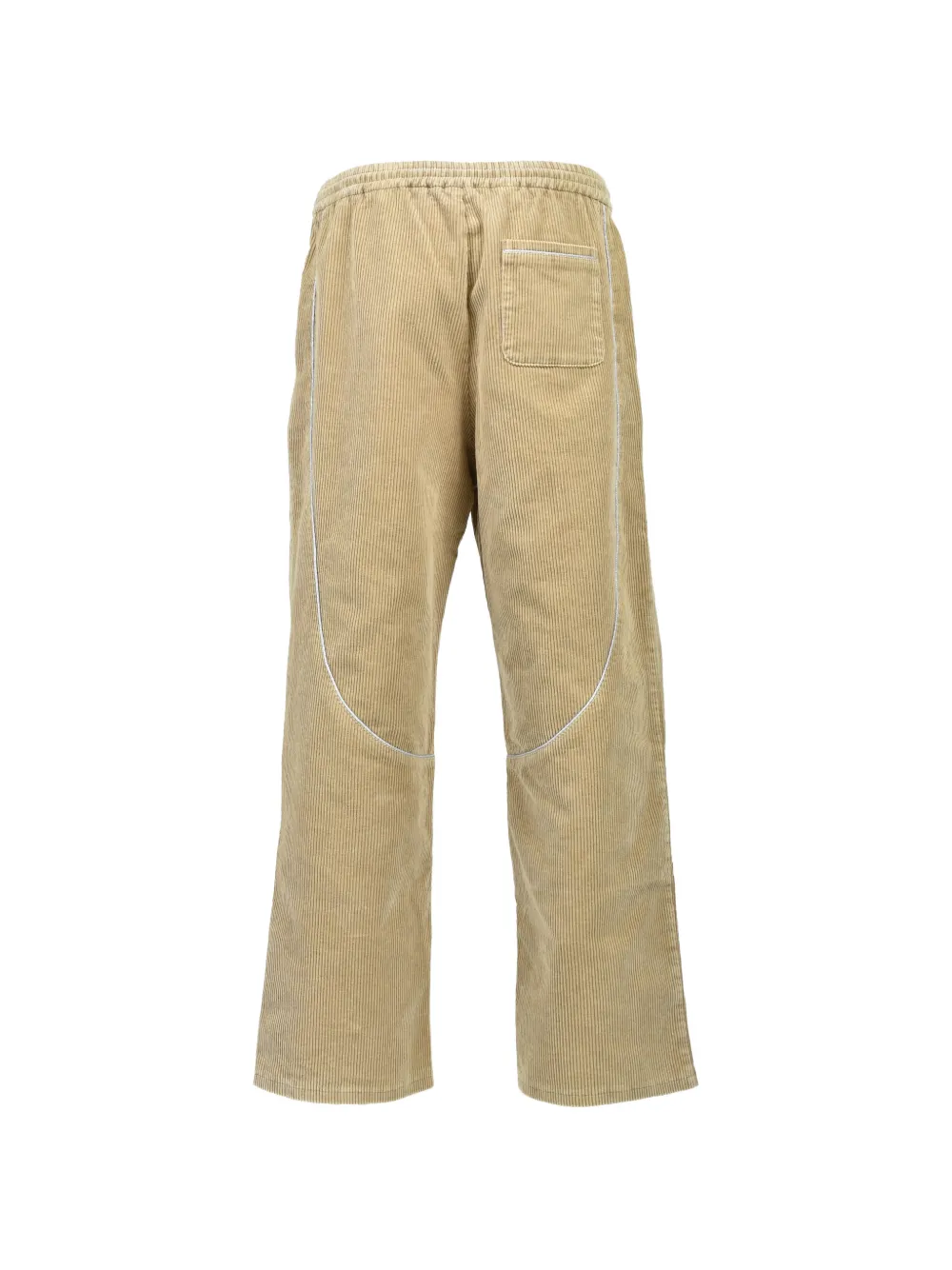 BREATH Ribfluwelen broek met afwerking Beige