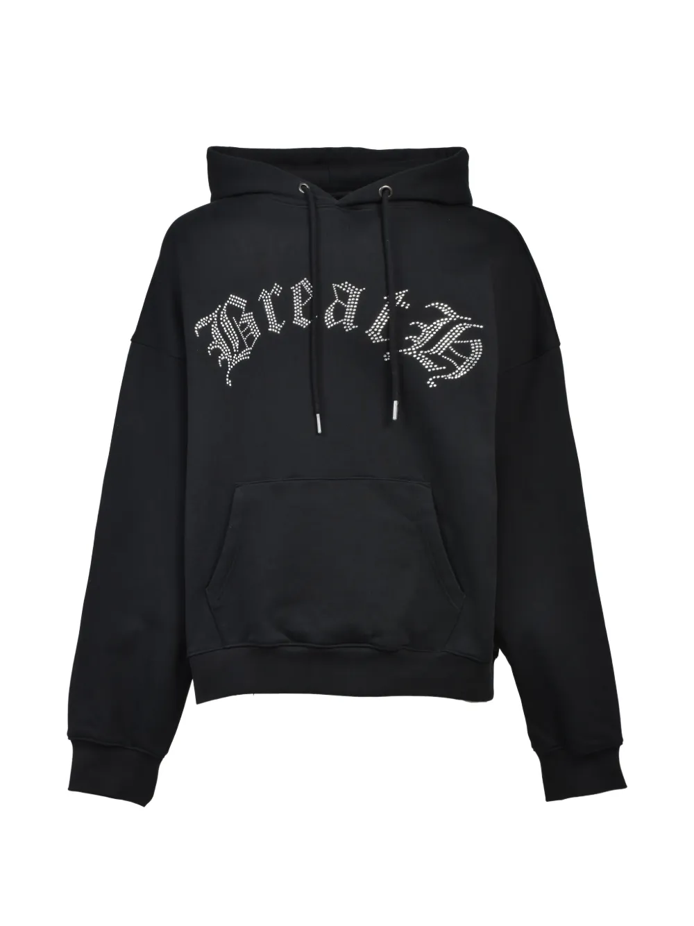 BREATH embellished hooded hoodie - Nero