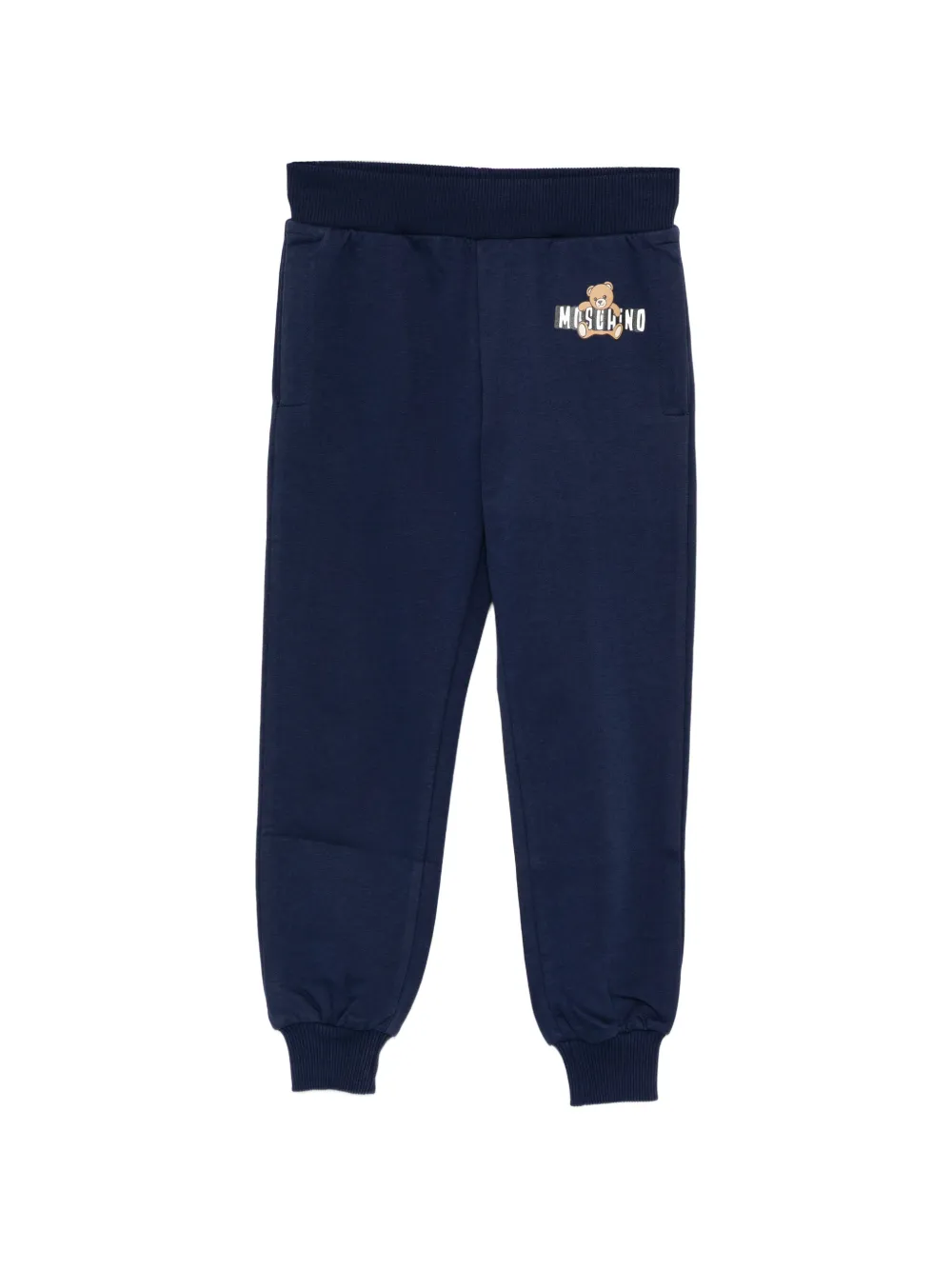 Moschino Kids teddy bear track pants - Blu