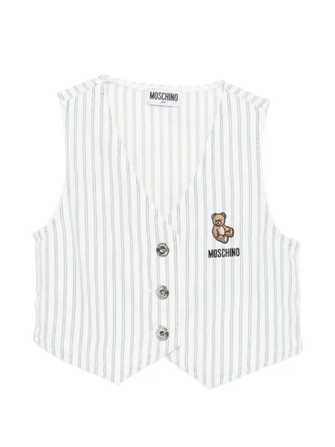 Moschino Kids striped waistcoat
