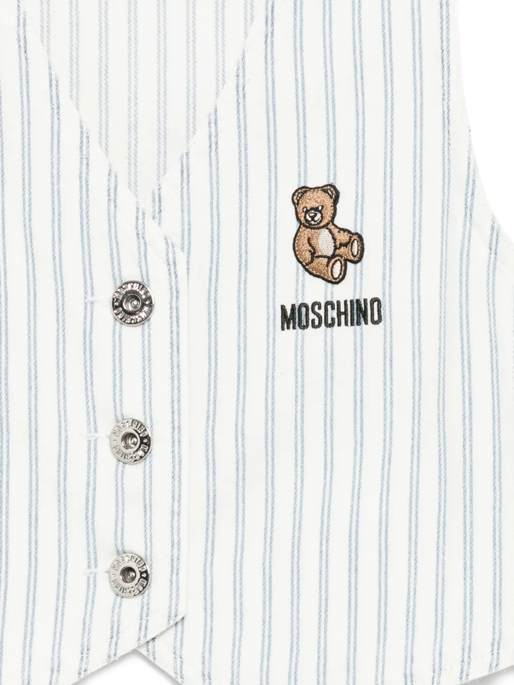 Moschino Kids Gestreept gilet Wit
