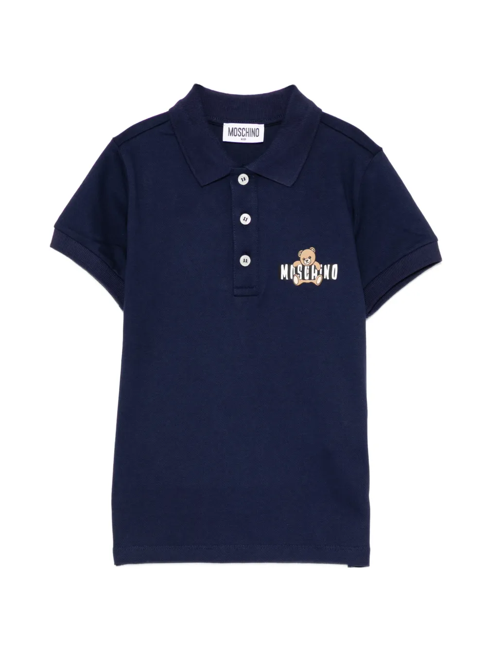 Moschino Kids teddy bear polo - Blu