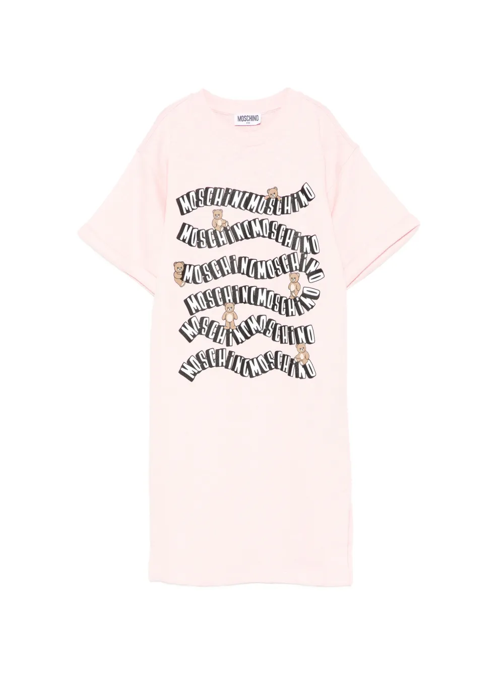 Moschino Kids teddy bear logo dress - Rosa