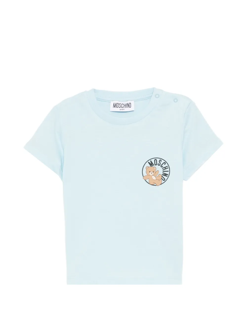 Moschino Kids teddy logo T-shirt - Blu