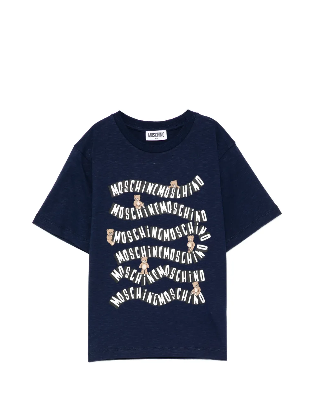 Moschino Kids teddy bear printed T-shirt - Blu