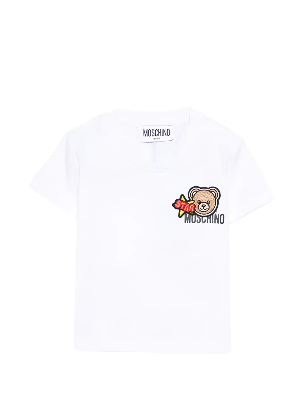 Moschino Kids teddy-appliqué T-shirt - 10101