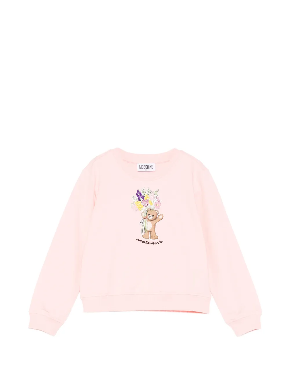 Moschino Kids teddy floral graphic sweatshirt - Rosa