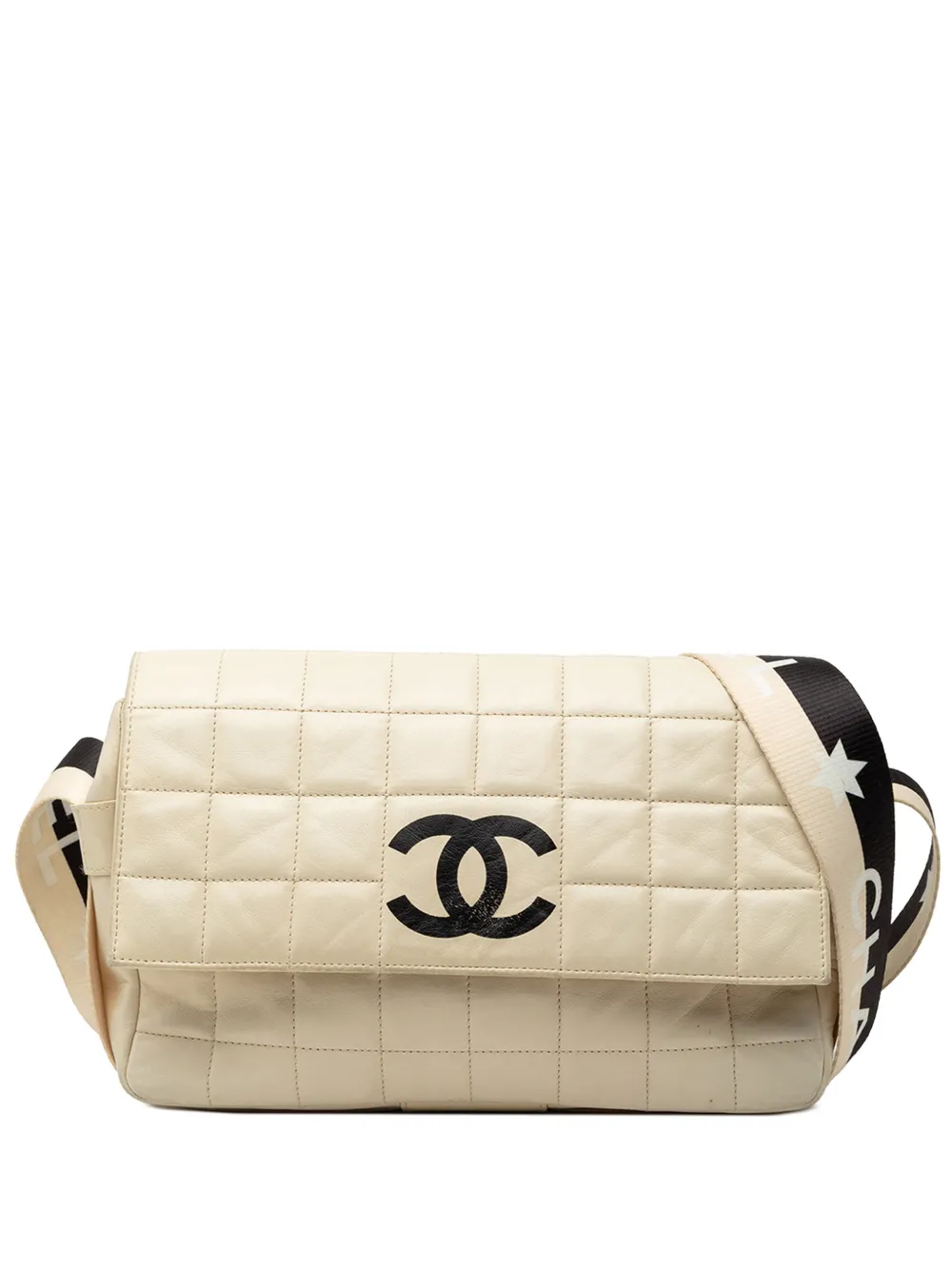 CHANEL Pre-Owned 2000-2002 Chocolate Bar Lambskin Sport Line crossbody bag - Bianco