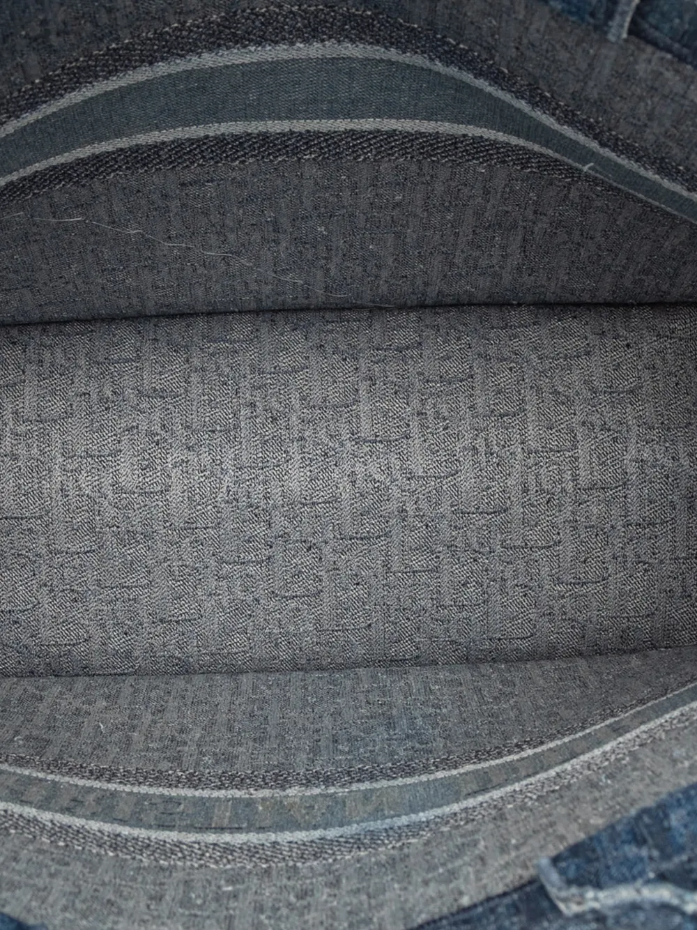2019 Large Oblique Denim Book Tote Bag