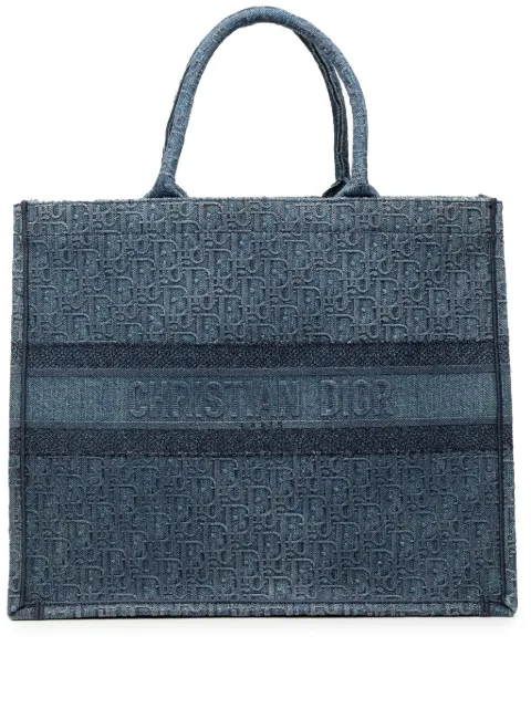 Christian Dior Pre-Owned 2019 Large Oblique Denim Book tote bag