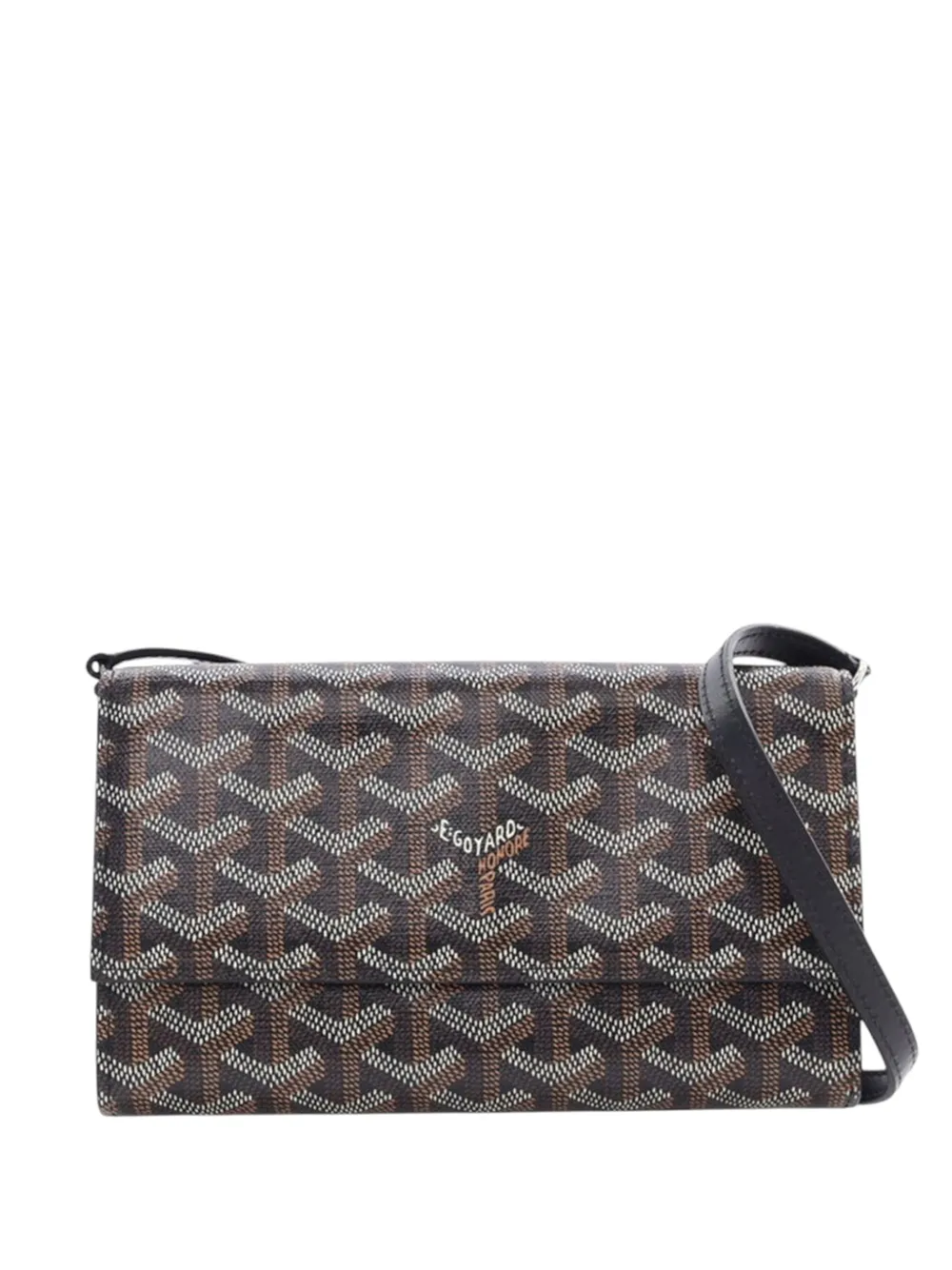 Goyard Pre-Owned 2021 Goyardine Varenne Continental Wallet On Strap crossbody bag - Nero