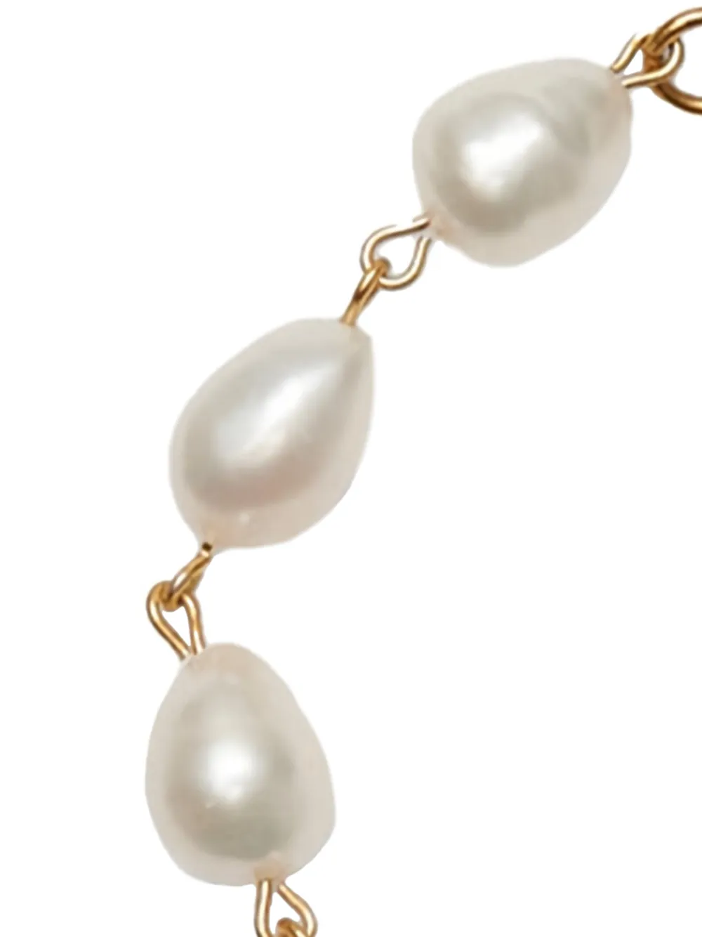  Labelled Jewellery Pearl Chain Bracelet - Gold 