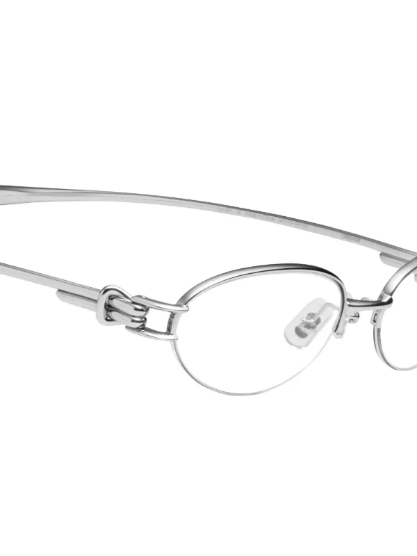 Gentle Monster Origami 02 Glasses | Silver | FARFETCH
