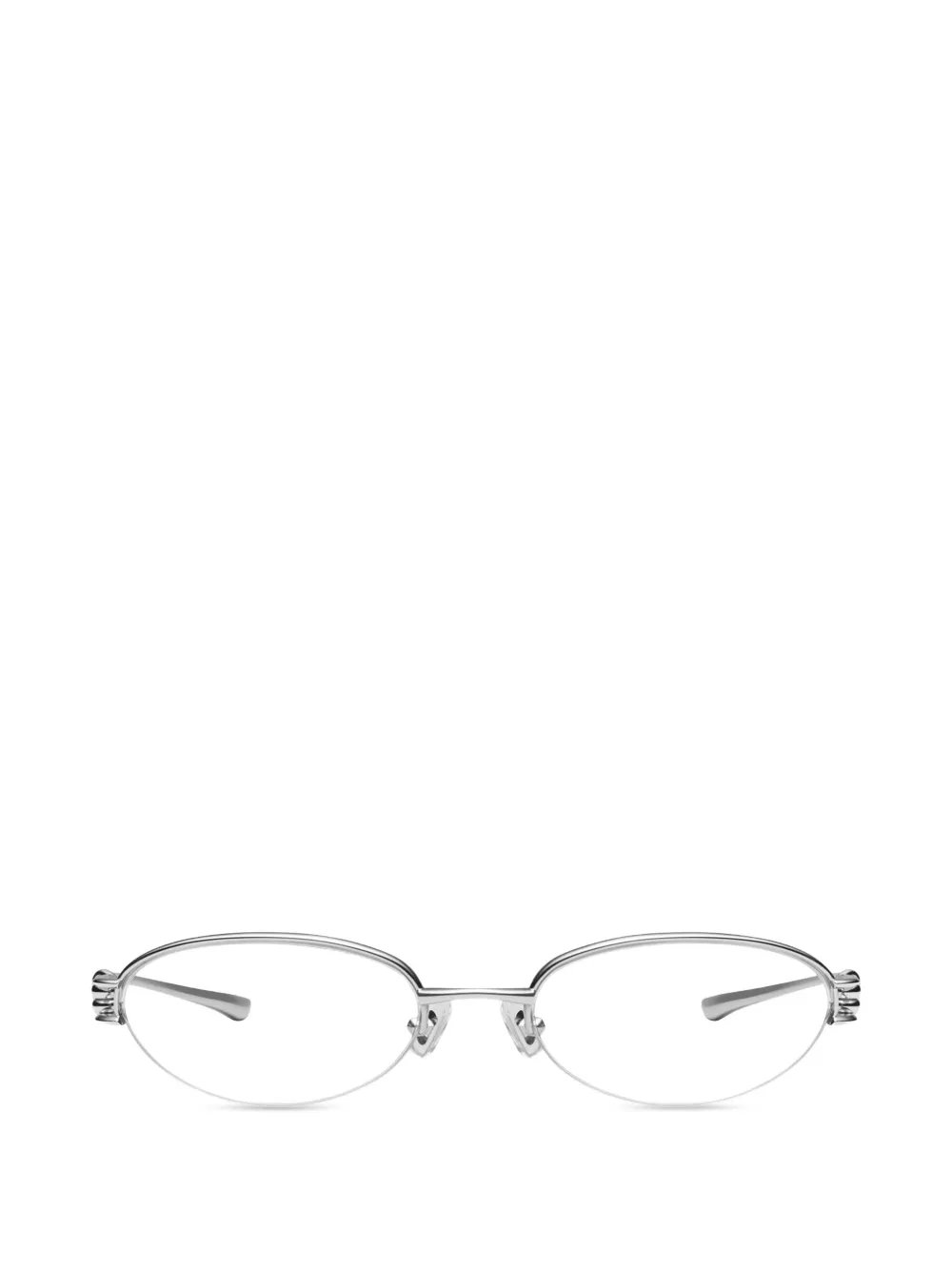 Gentle Monster Occhiali da sole ovali Origami - Argento