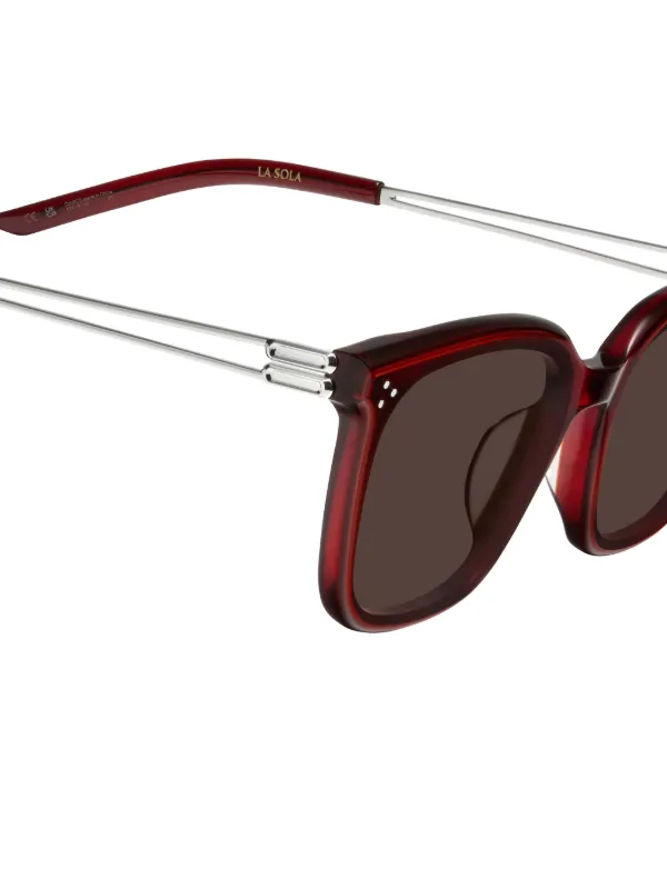 Gentle Monster La Sola RC3 square-frame Sunglasses | Red | FARFETCH