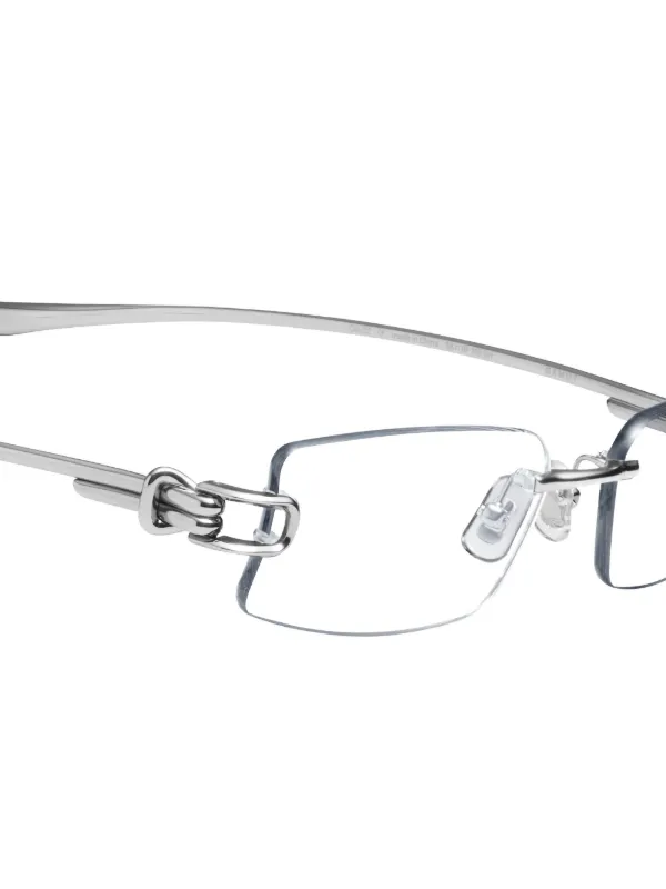 る*。様 GENTLE MONSTER サングラス リムレス Gamot 02( Gentle Monster Gamot 02 Glasses | Silver | FARFETCH