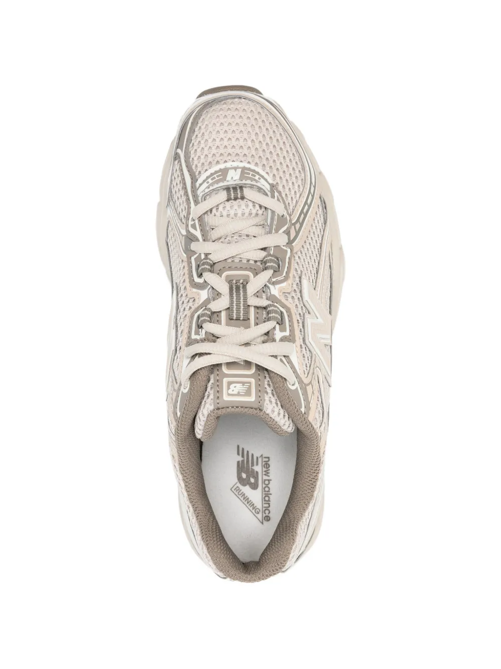 New Balance logo patch sneakers Beige