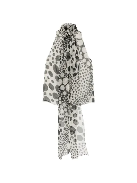 Isabel Sanchis polka-dot scarf blouse