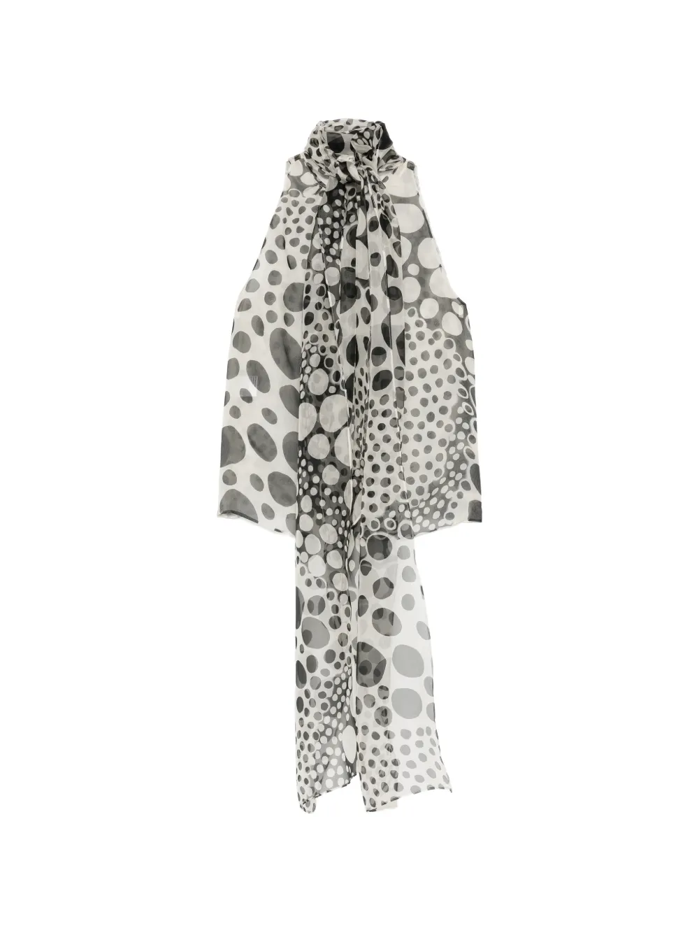 Isabel Sanchis polka-dot scarf blouse