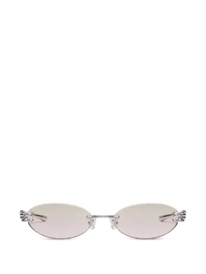 Gentle Monster Gamot 02 (GR) Sunglasses | Silver | FARFETCH IN