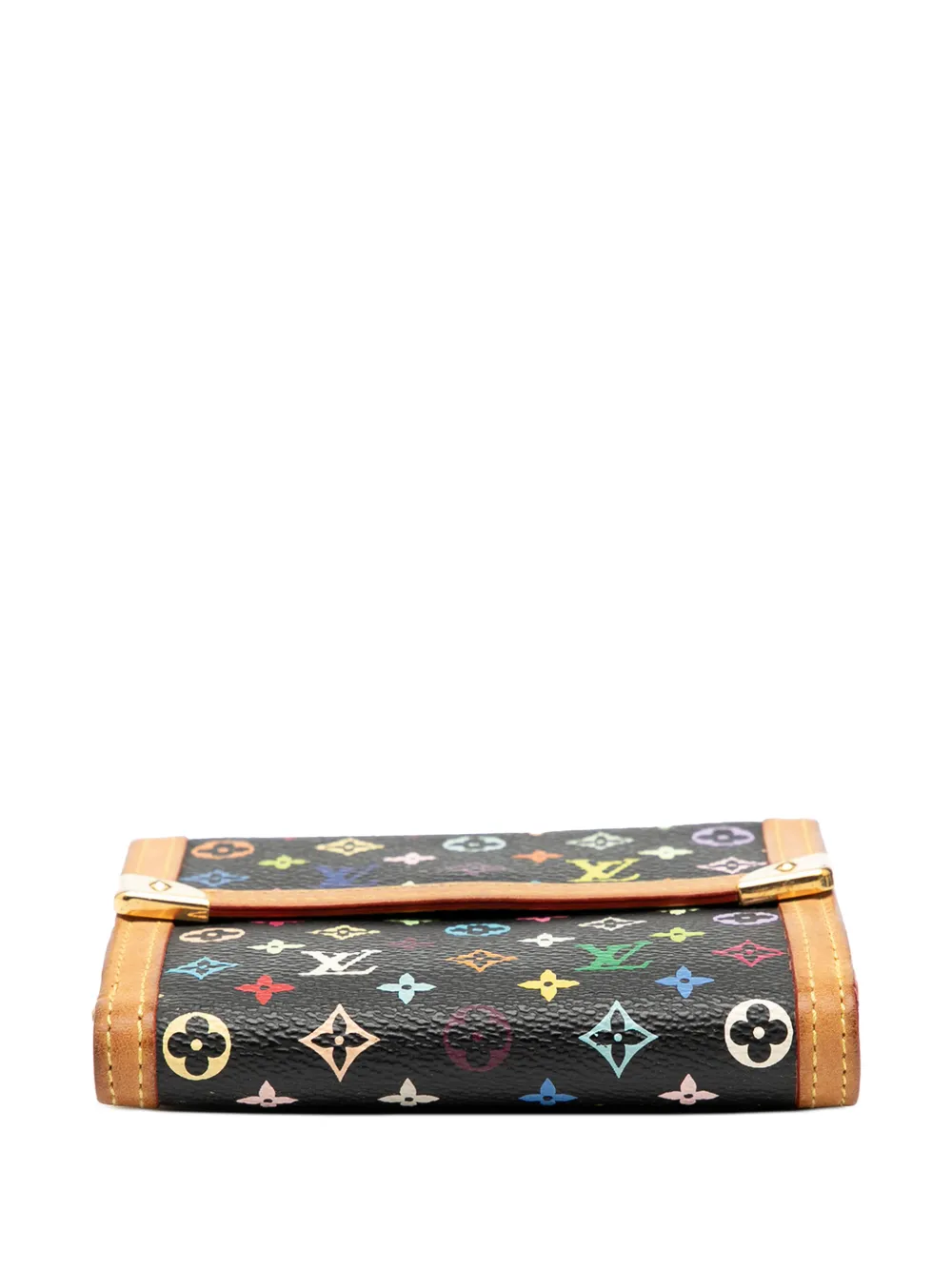  Louis Vuitton Pre-owned 2007 Monogram Multicolore Portefeuille Elise Trifold Wallet Small Wallets - Black 