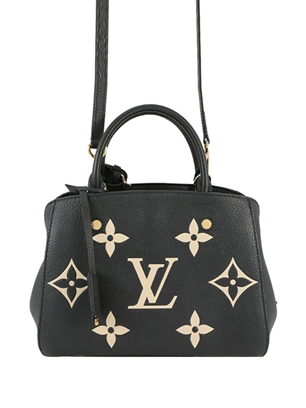 Louis Vuitton Pre-Owned 2020-2025 Bicolor Monogram Empreinte Giant Montaigne BB satchel - Nero
