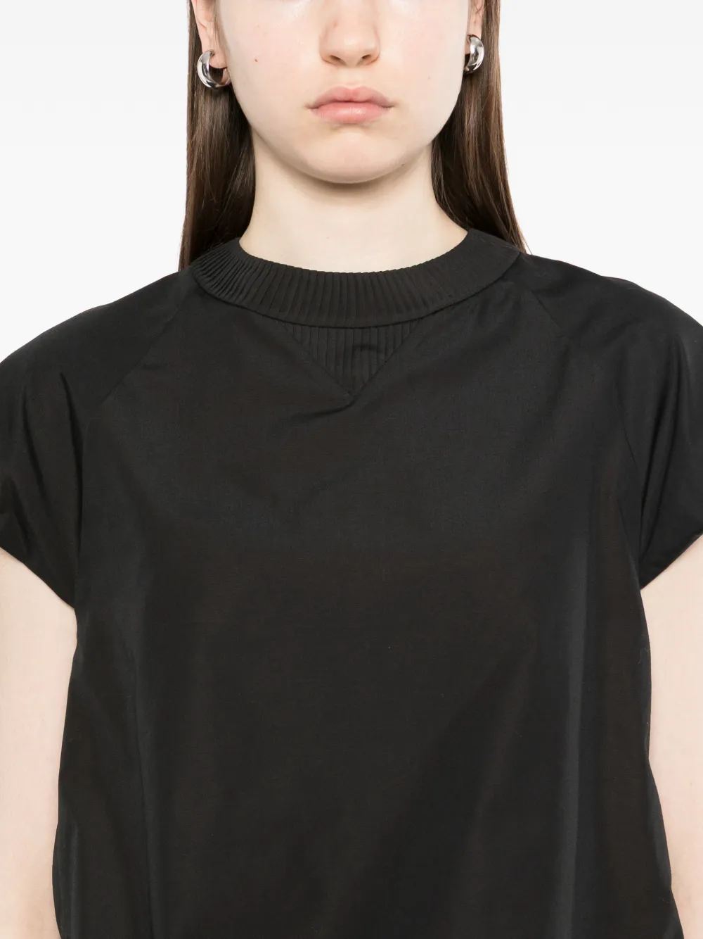 sacai Gesmockte rok met trekkoord Zwart