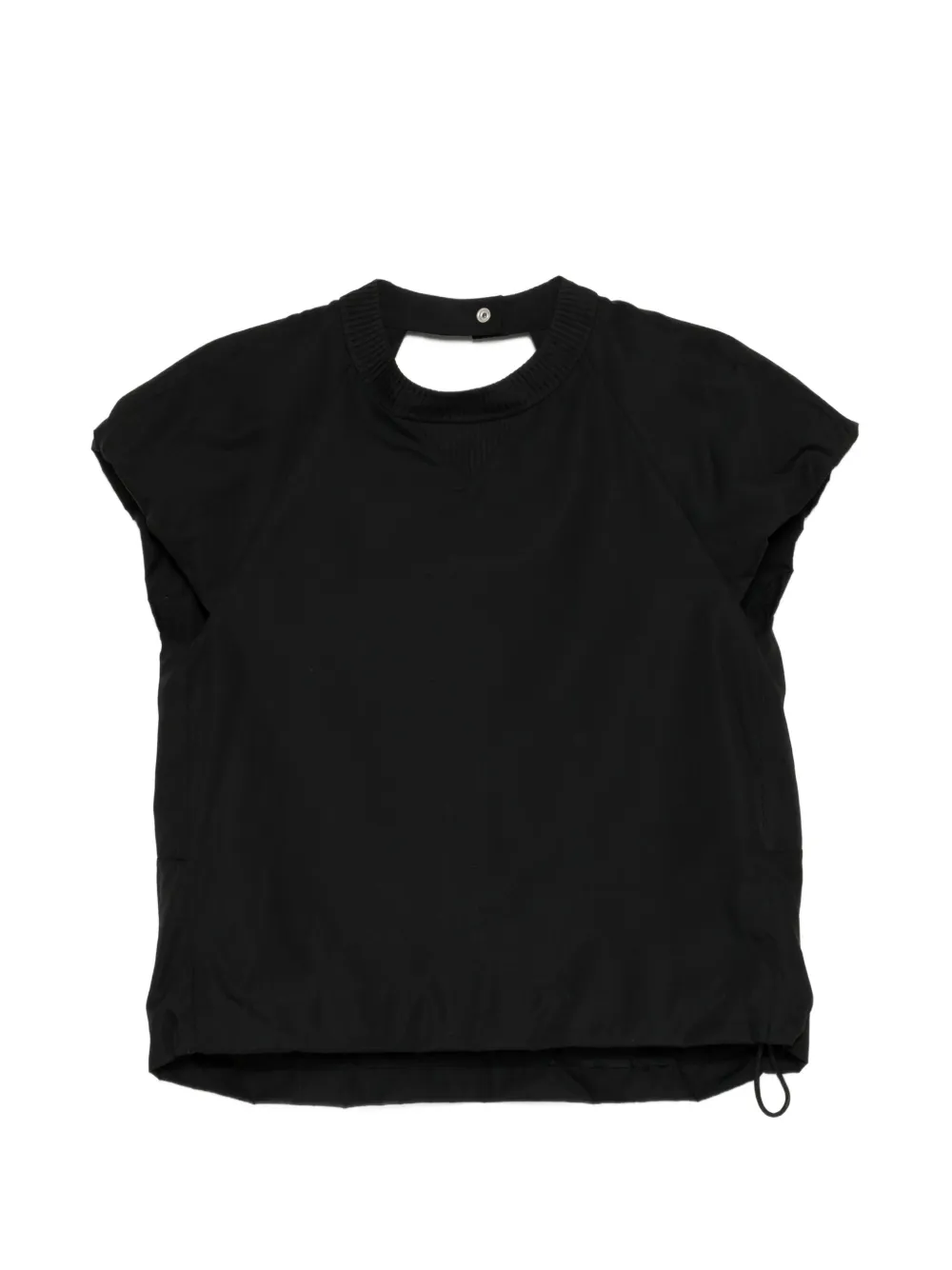 sacai drawstring gathered skirt - Nero